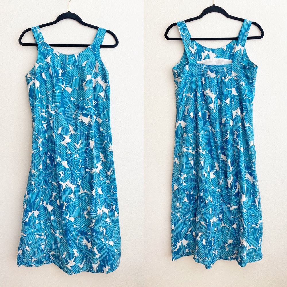 J. Jill Tropical Floral Casual Midi Dress